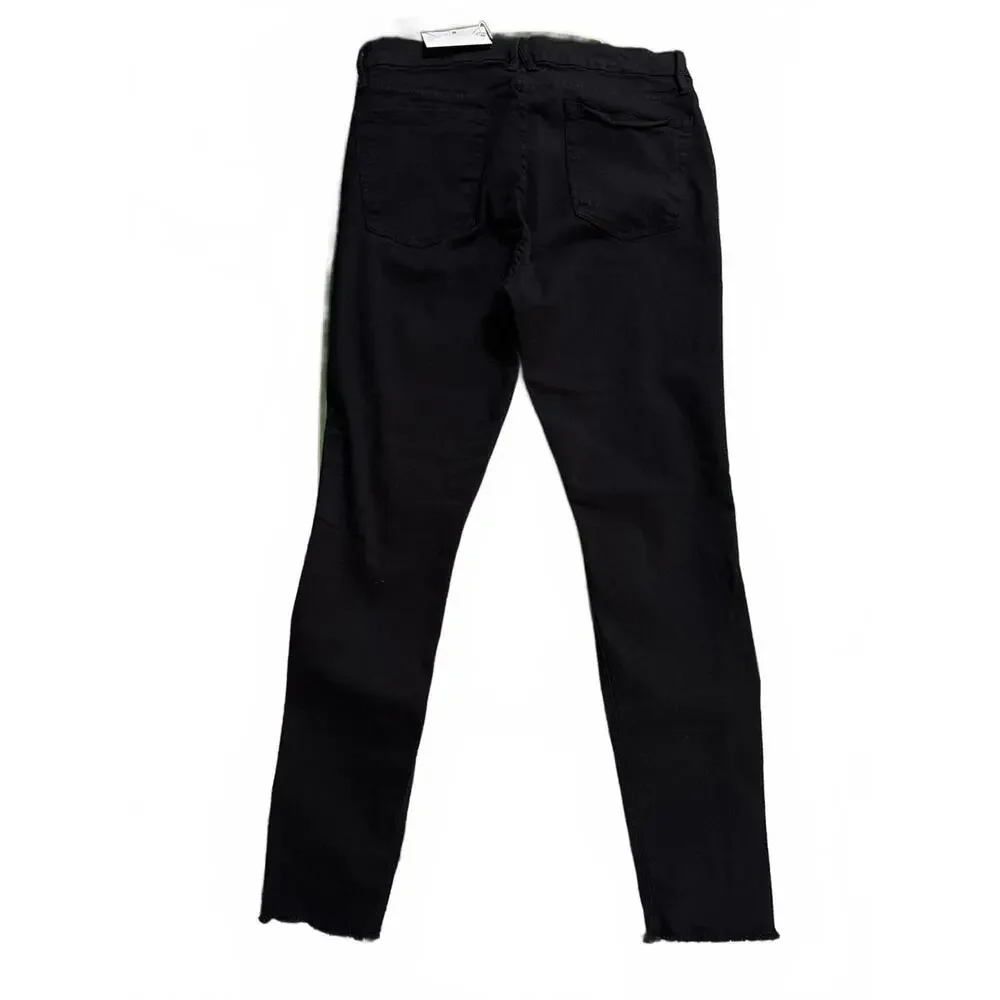 NWT Good American Good Legs Black Ripped Jeans Size 14/32 - Picture 5 of 6